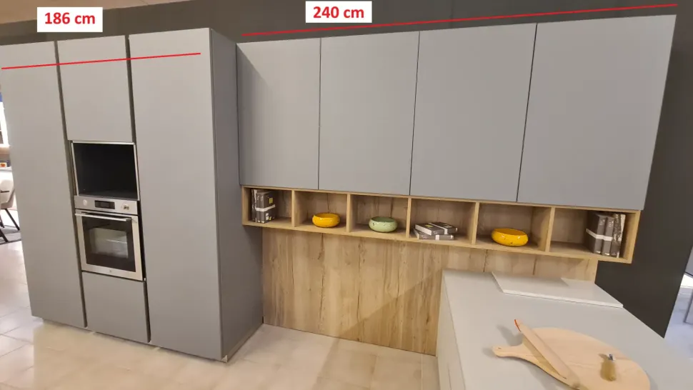 Cucina Cucina time grigio con penisola Gentili group con un ribasso imperdibile