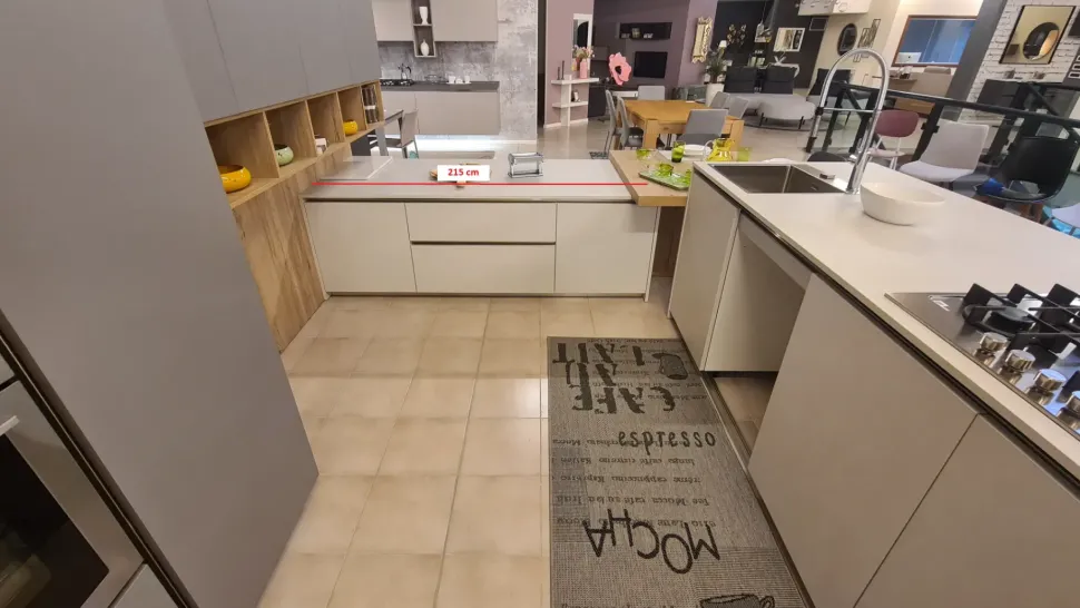 Cucina Cucina time grigio con penisola Gentili group con un ribasso imperdibile