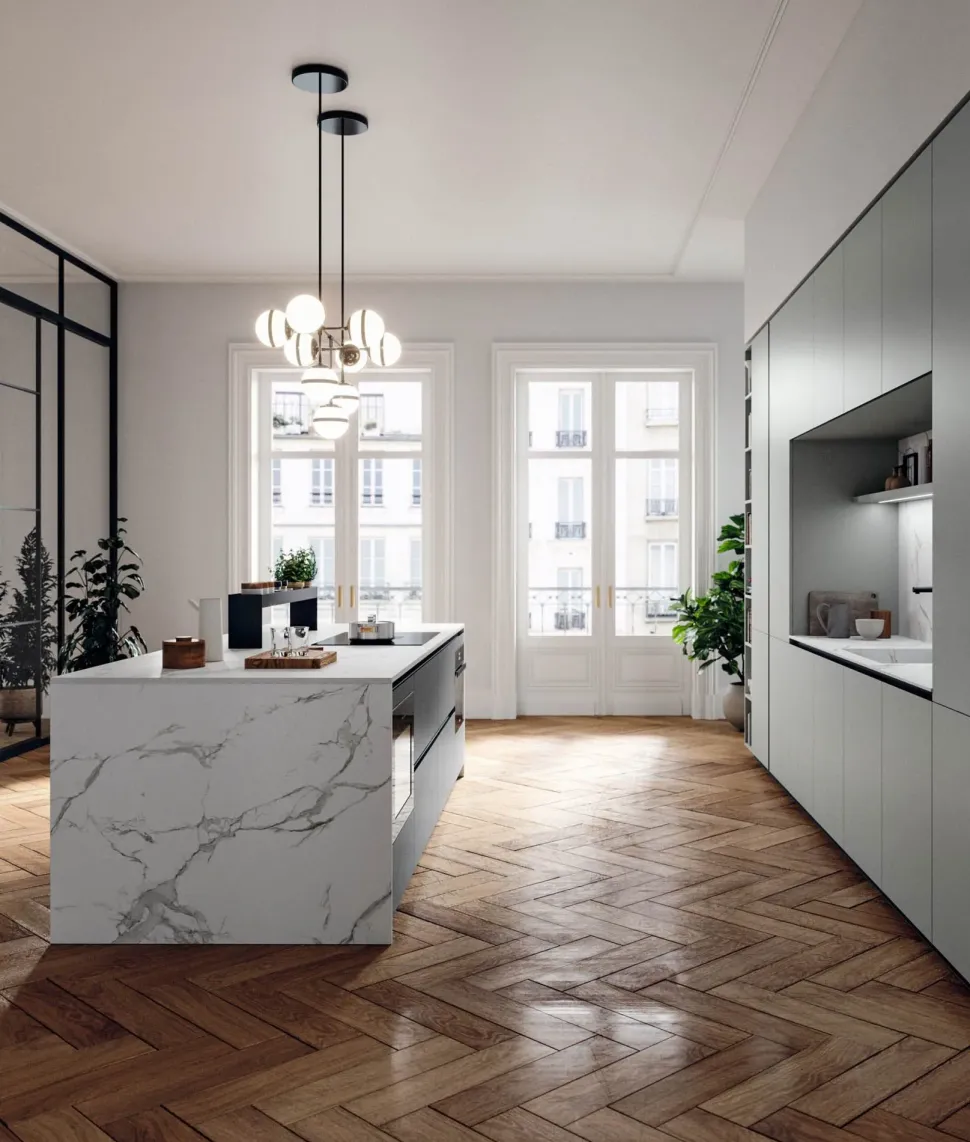 Cucina design con isola Anta 3 Antares a prezzo ribassato