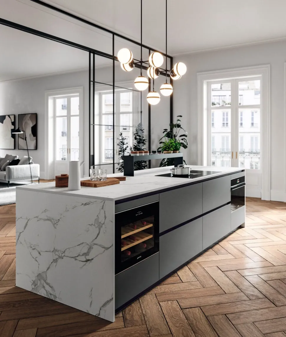 Cucina design con isola Anta 3 Antares a prezzo ribassato