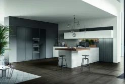 Cucina design con penisola Glass 2.0 Arredo3 a prezzo scontato