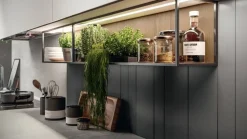 Cucina design con penisola Glass 2.0 Arredo3 a prezzo scontato