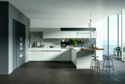 Cucina design con penisola Glass 2.0 Arredo3 a prezzo scontato