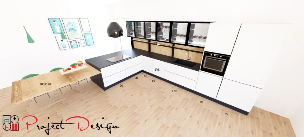 Cucina design con penisola Meg Arredo3 a prezzo ribassato