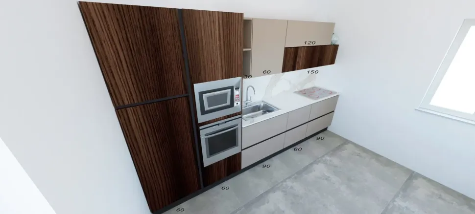 Cucina design lineare Astra Line a prezzo ribassato