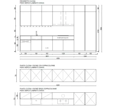 Cucina design lineare Fenix e laminato Artigianale a prezzo ribassato