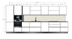 Cucina Dibiesse design con penisola altri colori in laminato opaco Vestimi