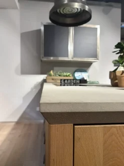 Cucina Diesel industriale rovere chiaro Scavolini con penisola scontata 51%