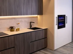 Cucina Diotti.com design lineare tortora in laccata opaco Klab 09 outlet