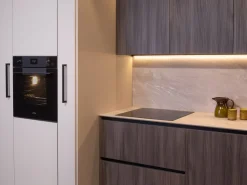 Cucina Diotti.com design lineare tortora in laccata opaco Klab 09 outlet