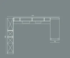 Cucina Domino composizione 01 moderna rovere chiaro Prima cucine con penisola scontata 50%