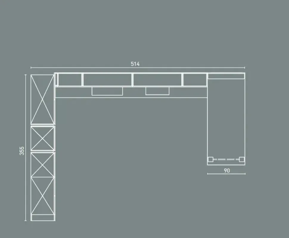 Cucina Domino composizione 01 moderna rovere chiaro Prima cucine con penisola scontata 50%