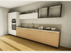 Cucina Domino moderna bianca Prima cucine lineare scontata 32%