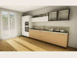 Cucina Domino moderna bianca Prima cucine lineare scontata 32%
