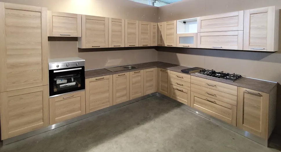 Cucina Fiorella caramello ad angolo Arrex con un ribasso imperdibile