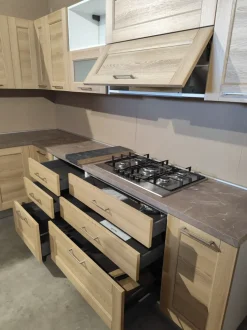 Cucina Fiorella caramello ad angolo Arrex con un ribasso imperdibile