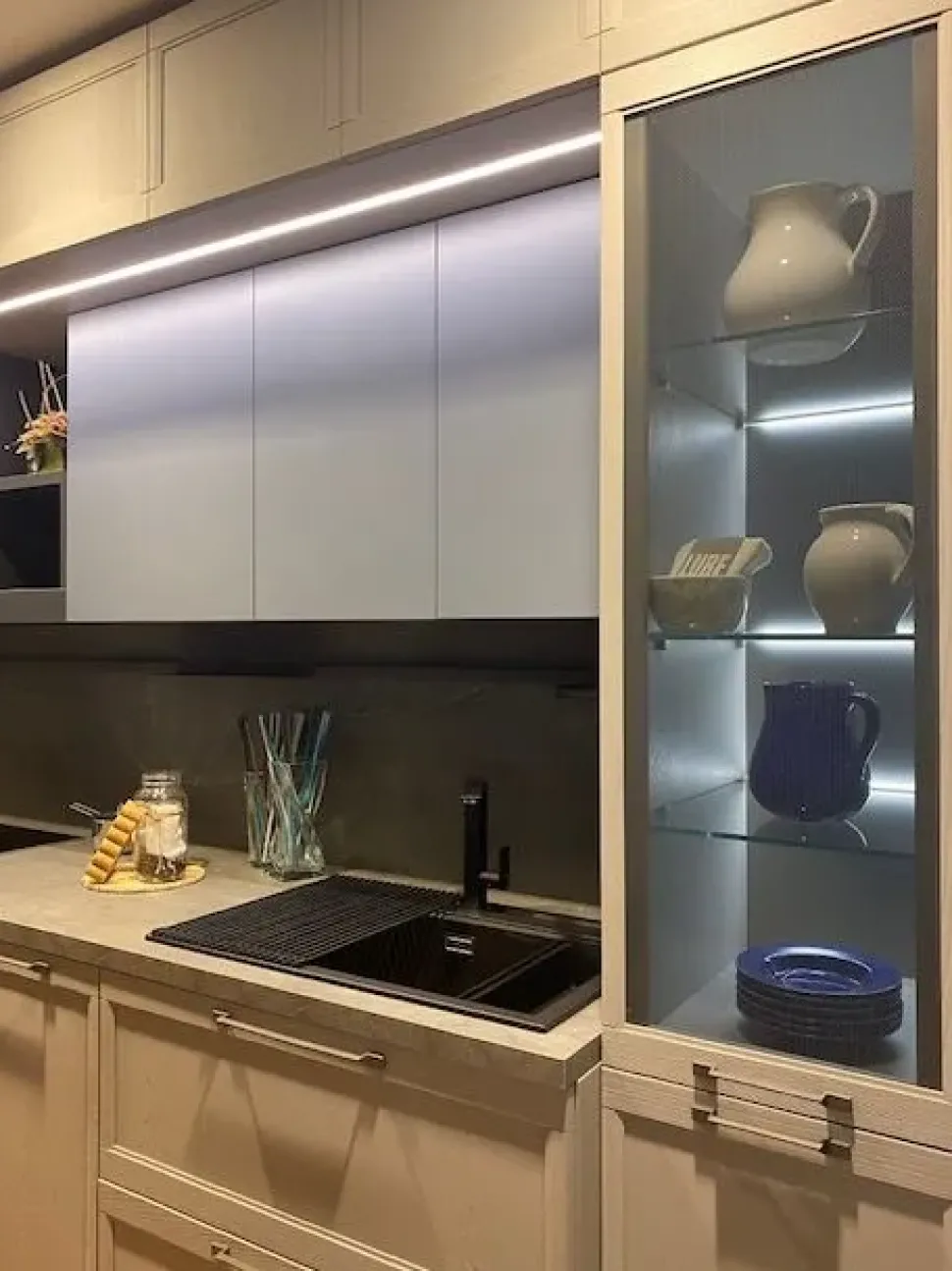 Cucina Flavour design grigia Lube cucine lineare scontata 43%