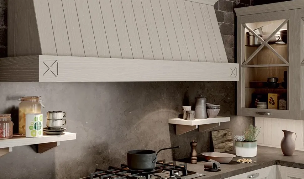 Cucina Fride 6 classica magnolia Arredo3 ad angolo scontata 35%