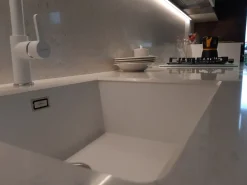 Cucina Frighetto moderna lineare bianca in melaminico Time. Estetica e funzionalità.