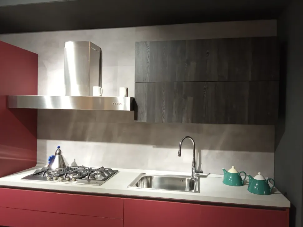 Cucina Gm cucine Ventidue pet rosso OFFERTA OUTLET sconto 50%