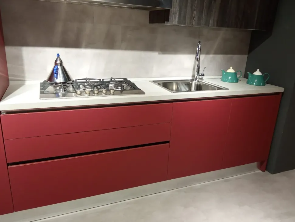 Cucina Gm cucine Ventidue pet rosso OFFERTA OUTLET sconto 50%