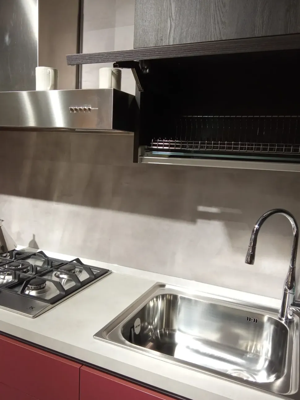 Cucina Gm cucine Ventidue pet rosso OFFERTA OUTLET sconto 50%