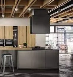 Cucina grigia design con isola Z62 Arredo3 in offerta