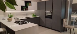 Cucina grigia design con penisola Alevè Stosa a soli 10500 Euro