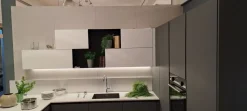 Cucina grigia design con penisola Alevè Stosa a soli 10500 Euro