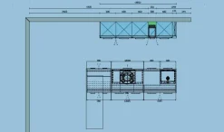Cucina grigia design con isola Time Arredo3 a soli 8600 Euro