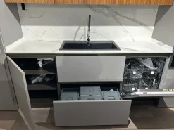 Cucina grigia design con isola Metropolis Stosa in offerta