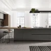 Cucina grigia design con penisola Arredo3 Time