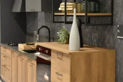 Cucina grigia industriale lineare Sax Scavolini