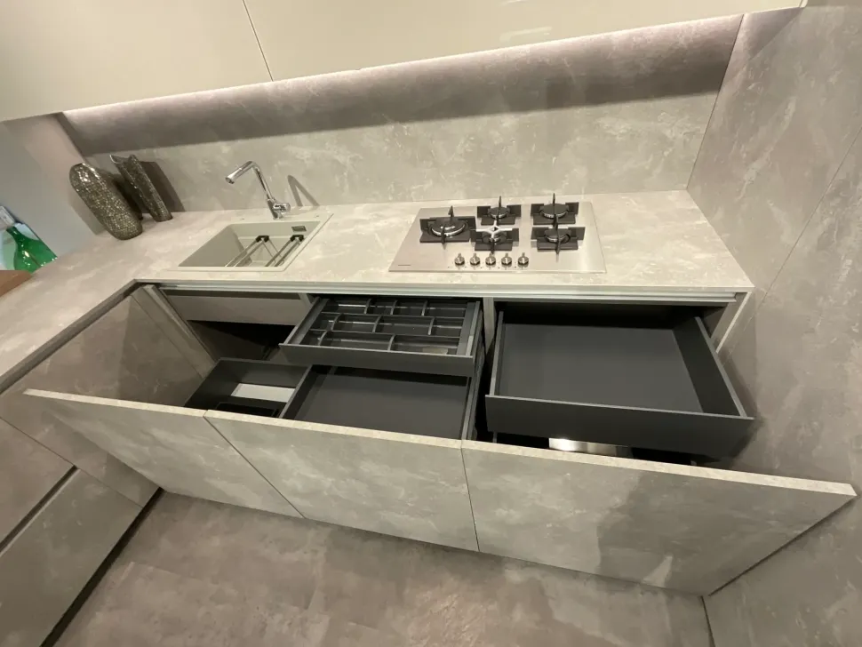 Cucina grigia moderna con penisola 2?1 Copat cucine a soli 12000 Euro