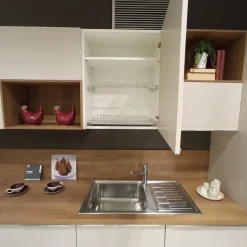 Cucina grigia moderna con penisola Urban Scavolini