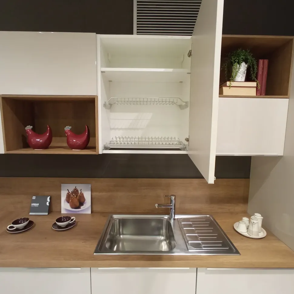 Cucina grigia moderna con penisola Urban Scavolini