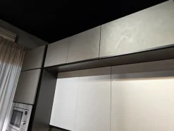 Cucina grigia moderna lineare Zoe Net cucine in Offerta Outlet