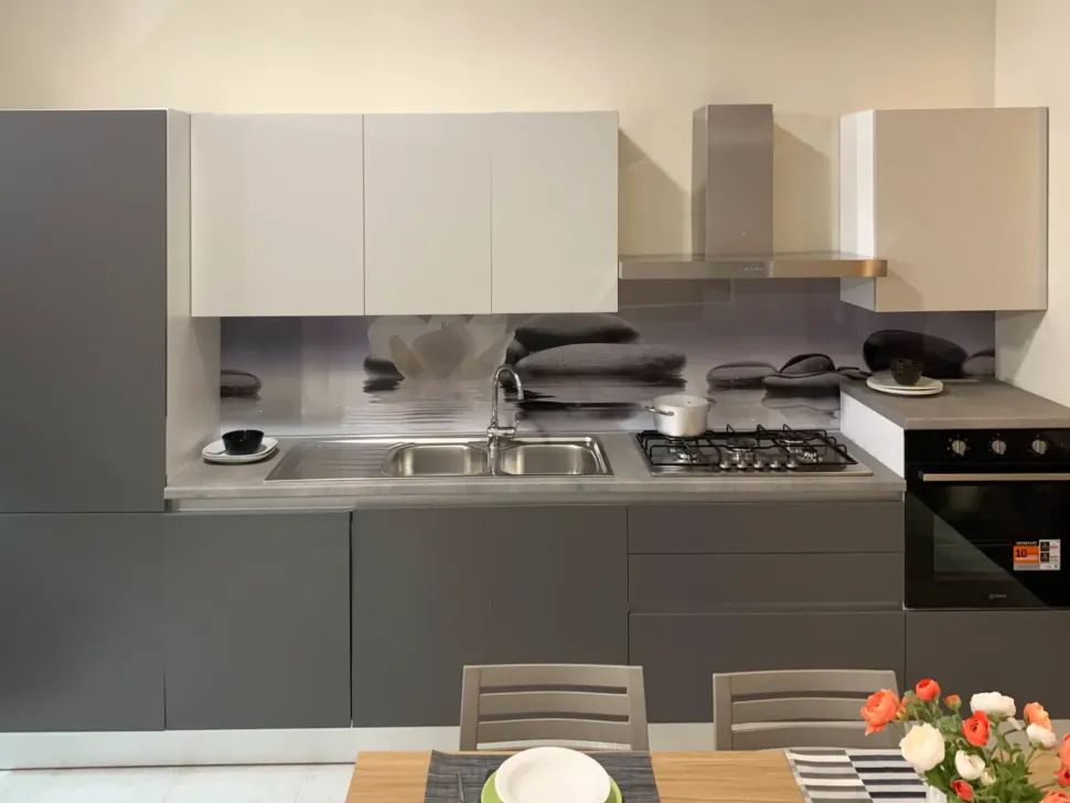 Cucina grigia moderna lineare Lungomare Colombini casa a soli 4050 Euro