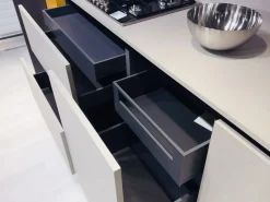 Cucina grigia moderna lineare Plk silicio Artigianale in offerta
