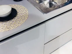 Cucina grigia moderna lineare Plk silicio Artigianale in offerta