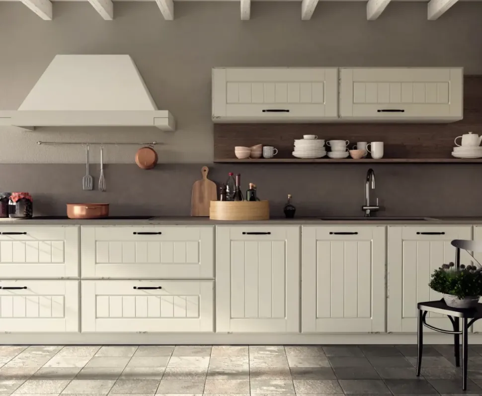 Cucina grigio country lineare Castellana mir Md work scontata