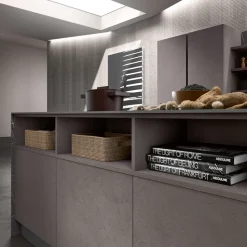 Cucina grigio design ad isola Nuova stella Essebi