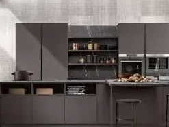 Cucina grigio design ad isola Nuova stella Essebi