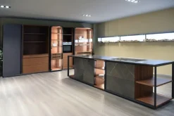 Cucina grigio design ad isola Tisettanta Vision
