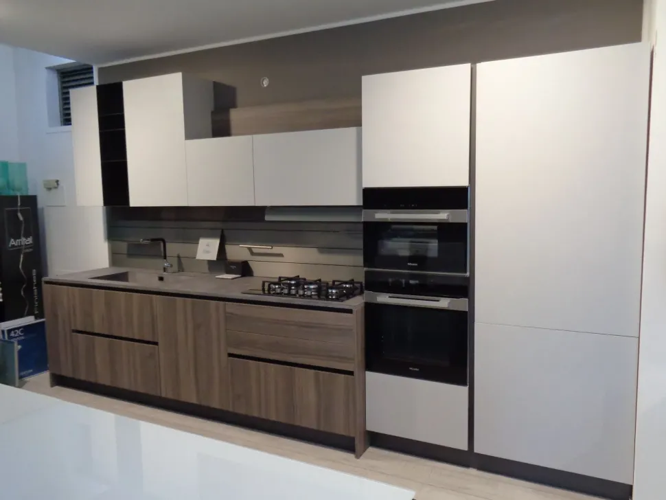 Cucina grigio design lineare Cloe Arredo3