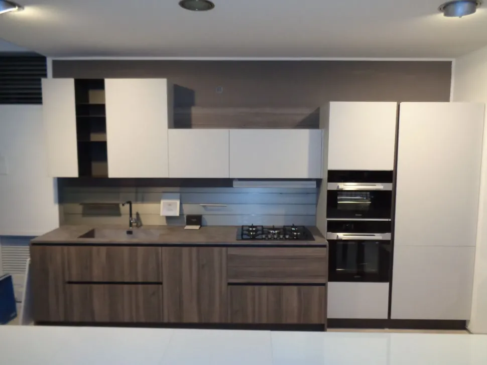 Cucina grigio design lineare Cloe Arredo3