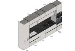 Cucina grigio design lineare Soul Ernestomeda