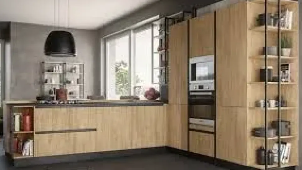 Cucina grigio design lineare Linea Colombini casa scontata