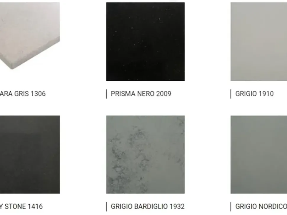 Cucina grigio moderna ad angolo Round Arredo3 in Offerta Outlet