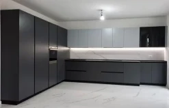 Cucina grigio moderna ad angolo Ingrosso cucine moderne icm42 Primopiano cucine